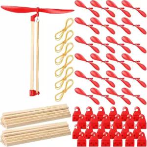 학교 및 연구 기관의 비행기 헬리콥터용 고무 밴드 나무 스틱이 있는 스템 활동용 6인치 플라스틱 프로펠러