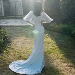 본식실크드레스 연주 공연 드레스 화이트 2부드레스