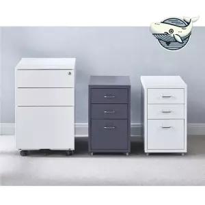 모던 철제 3단 서랍장 다크그레이 수납 정리함 kSL3+4TpZ