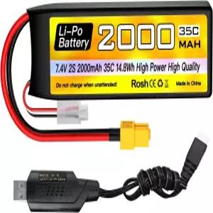 RC카 트럭 보트 쿼드콥터 항공기 FPV 드론 배터리에 적합한 XT60 플러그 및 USB 충전 케이블이 장착된 해상