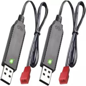 범용 3.7V 리포 배터리용 RC 항공기 헬리콥터 장난감 액세서리에 호환되는 JST 플러그가 장착된 Chnfut USB