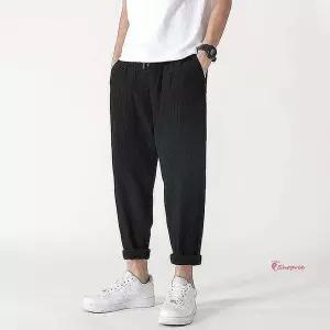 3컬러 일자팬츠 린넨 9부 배기바지 베이직pqr513