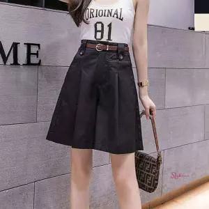 여자치마 데일리 5부 반바지 벨트 1P 숏팬츠cde985