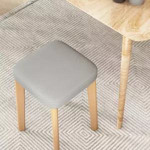 디자인 식탁 보조의자 북유럽 등받이없는의자 화장대스툴 사각 간이 원목