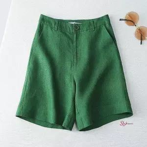 여성 마 기본핏 린넨 허리 뒷밴딩 반바지 7컬러 마반바지klm553