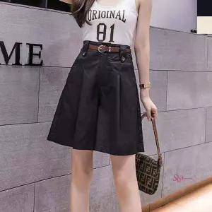 여자치마 5부 1P 벨트 숏팬츠 반바지 데일리vwx756