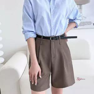 여자 반바지 팬츠 정장 벨트세트 버뮤다 슬랙스klm471