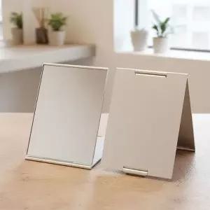 알루미늄 폴딩 화장거울 휴대용 사각 탁상거울 소형 중형 대형 선택