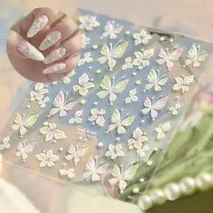 네일아트 상큼한 봄의 화사한 전령 나비 엠보스티커