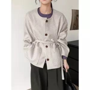 여성 모직코트 벨트 슬림 코트 OP1
