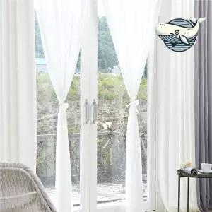 우아한 차광 소프트 쉬폰커튼 긴창 주방 거실 wBf8+2CLl