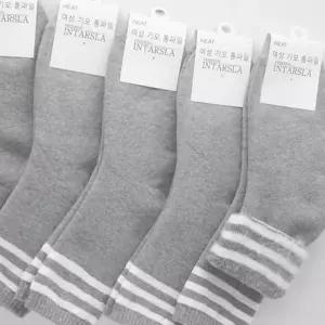 여성용 기모 장목양말 연그레이 5켤레 발목 스니커즈 조리원