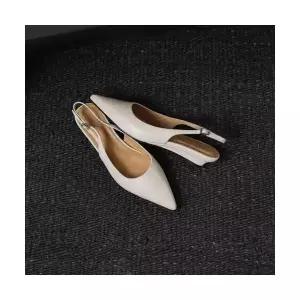 엘럽 여성용 웨지힐 샌들 프렌치 가죽 스틸레토 펌프스 봄여름 통굽 오피스룩 웨지 힐 백 박템2