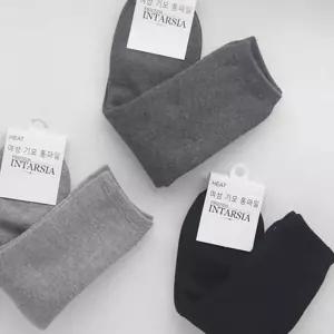 무지 여성용 기모양말 장목 3켤레 스니커즈 밴딩 커플