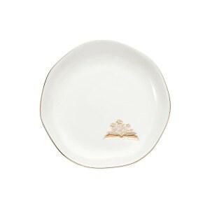 이노베타 도서 애호가 여성, 소녀, 세라믹 링 접시 4.75