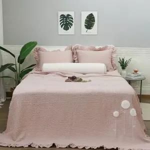 [NS홈쇼핑][르헤브] 데이지 뱀부 3중직 프릴 홑이불 (160x210)[35836682]