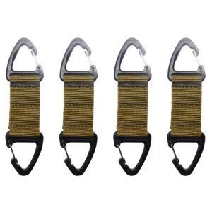 4X 야외 삼각형 버클 다기능 카라비너 웨빙 벨트 클립 교수형 키체인