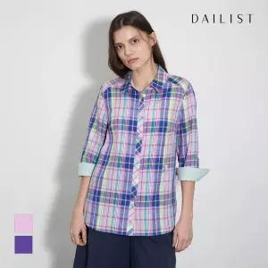 [데일리스트] 린넨 체크 셔츠_MDBNL5M3131