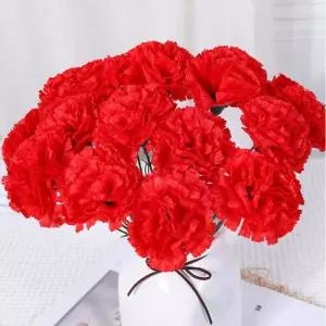 카네이션 조화 20P 성묘 납골당 추모 장식 레드 핑크 퍼플