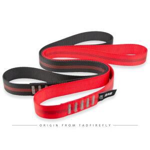 나일론 튜브형 웨빙 클라이밍 슬링 루프 러너 22KN 레드 블랙 리깅 아보리스트 구조용