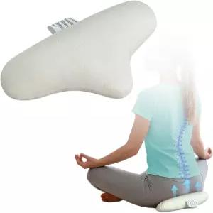 명상 쿠션 앉을 수 있는 바닥 베개 요가 매트 인체공학적 시트 남성용 화이트 바디 휴대용 여행 백 서포트