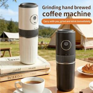 JFBONIN IN 휴대용 무선 커피 메이커 머신 분쇄 추출 캠핑 원두 수동 야외