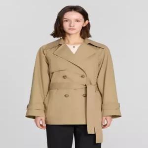 [쉬즈미스][쉬즈미스] 코튼 블렌드 하프 트렌치 코트 SWWBYP11030_ESC