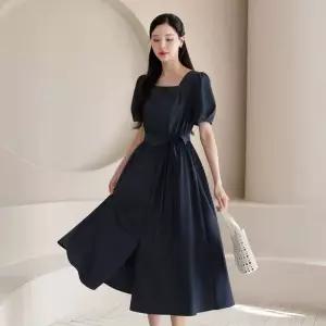 ~XXL까지 마디온 스퀘어 셔링 밴딩 벨트 원피스 여름 하객룩 오피스룩 데이트 모임 미시 빅사이즈1224418