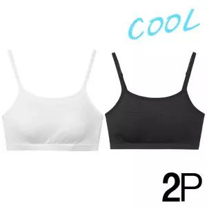 여자 노와이어 브라 편한 일체형 여름 브래지어 2P 스포츠 주니어 학생 골프