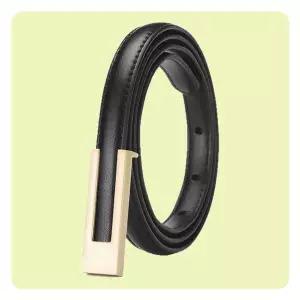 WL 여자 출근룩 허리띠 정장 가죽벨트 심플 스퀘어 벨트