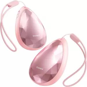 OCOOPA 여성 충전식 손난로 2팩 휴대용 스타일리시한 다이아몬드 모양의 마그네틱 전기 재사용 가능한 포켓