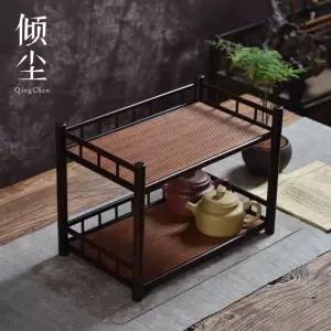 청예 도자기 빈티지 철제 티 정사각 직사각 트레이 다과 찻상 분재