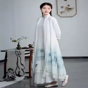 여친 롱 하프 봄 여름 빈티지 가디건 카디건 쉬폰 다복 MF2