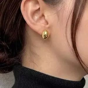 S999 은침 데일리 볼드 타원 귀걸이 아르제아