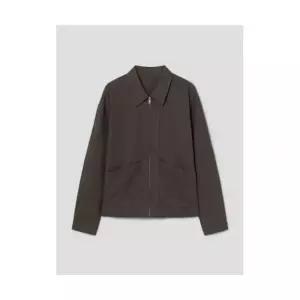 에잇세컨즈 8SECONDS 린넨혼방 칼라넥 블루종 브라운 411014