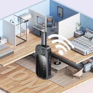 BT5.4 오디오 송수신기 3.5mm AUX 하이파이 무선 어댑터 저지연 타이클립 BT 항공기용