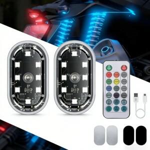 [호환품]무선 리모컨 8색 플래시 네비게이션 라이트 LED 경고등 (자동차 바이크 오토바이 드론 비행기용)