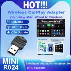 2in1 무선 안드로이드 오토 어댑터 카플레이 동글 차량용 스마트 호환 시스템 AI 스마트 호환 박스 유선 지