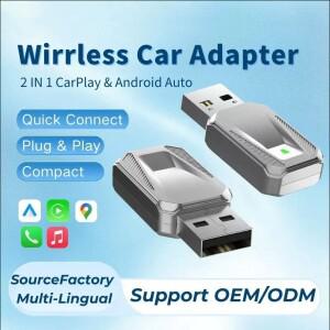 무선 카플레이 안드로이드 오토 AI 박스 2in1 어댑터 차량용 스테레오 아이폰 호환 화웨이 호환 삼성 호환