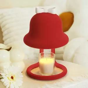 레드 향기 벨벳 캔들워머 침실보조램프 리본
