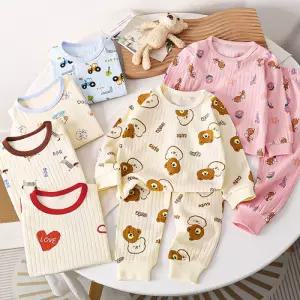 패턴 하우스 순면 긴팔 실내복 상하세트 긴바지 홈웨어 잠옷 데일리