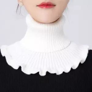 페이크 카라 넥 케이프 목폴라 넥 워머 레이어드 Iey8+3vPS