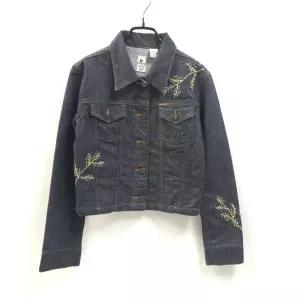 가다컴퍼니 ENYCE 에니스 골드자수 인디고 데님자켓 크롭청자켓 힙합패션 C506