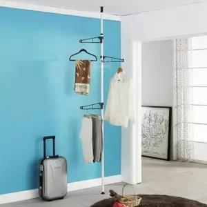 [생활] 1단 폴 행거 25mm 튼튼한헹거 일자행거 고정식행거 행거파이프 원룸행거