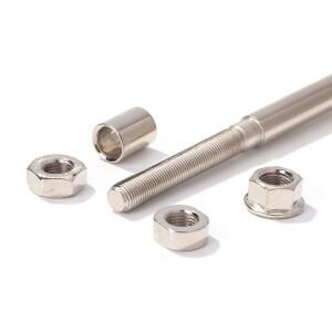 자전거 앞뒤 휠 허브 액슬(2개 베어링 포함) 스틸 스핀들 변속 샤프트 레버 사이클링 교체 부품