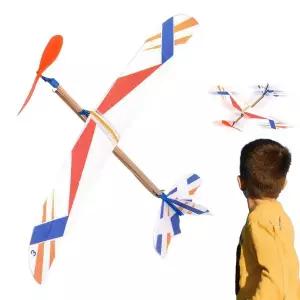 고무줄로 구동되는 항공기 모델 키트 장난감 폼 조립 비행기 과학