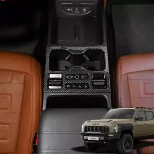 [CAR] 기어패널 컵홀더 카본 몰딩 세트