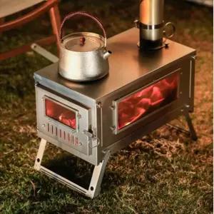 경량 조리가능 화목난로 간편설치 티타늄 화목화롯대 acI3+6VAm