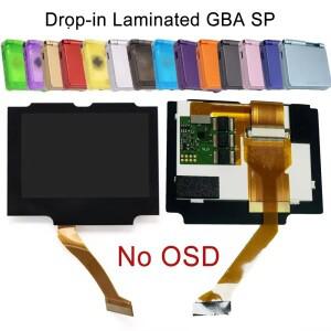 [호환품]IPS GBA SP 백라이트 LCD 교체 모드 키트 Game Boy Advance  기능 OSD가 없는 컷 쉘 케이스 xbox o
