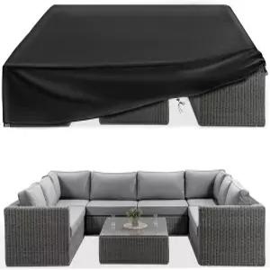 ESSORT 초대형 파티오 가구 커버 124x63x29 인치 헤비 듀티 방수 야외 테이블 비 눈 자외선으로부터 모든